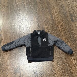 Nike Black and Dark Gray Quilted Jacket